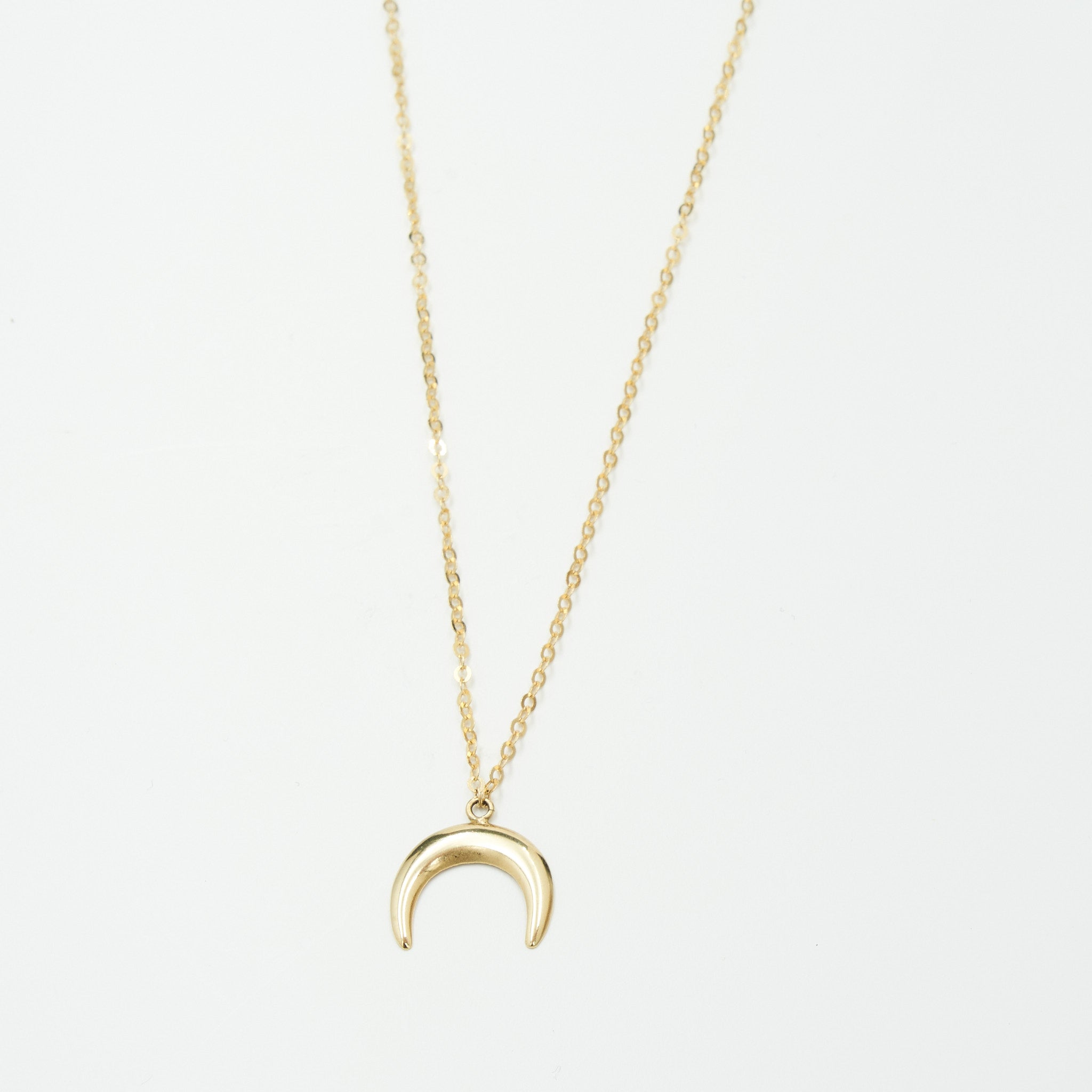GOLD-FILLED CRESCENT HORN NECKLACE