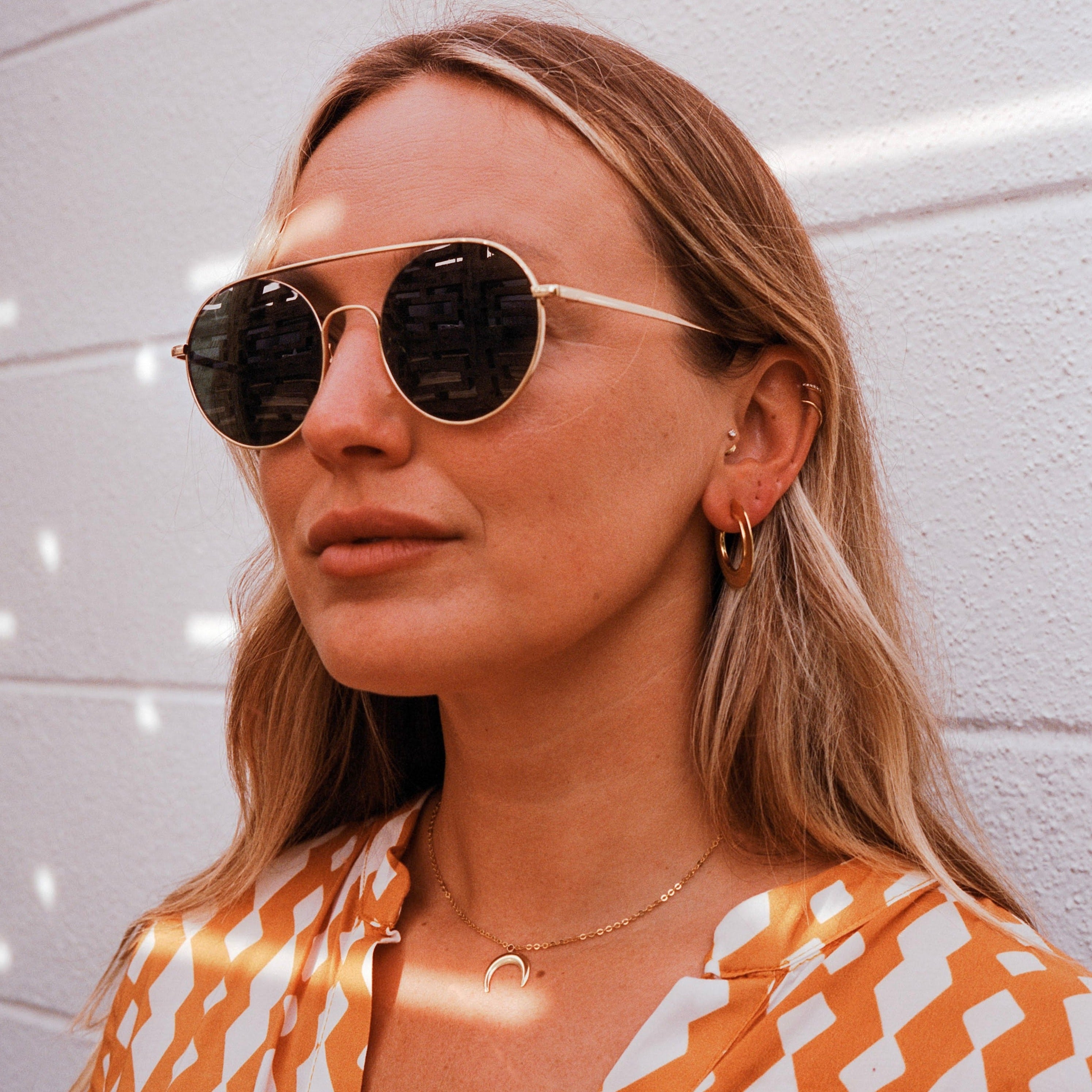 GOLD-FILLED CRESCENT HORN NECKLACE