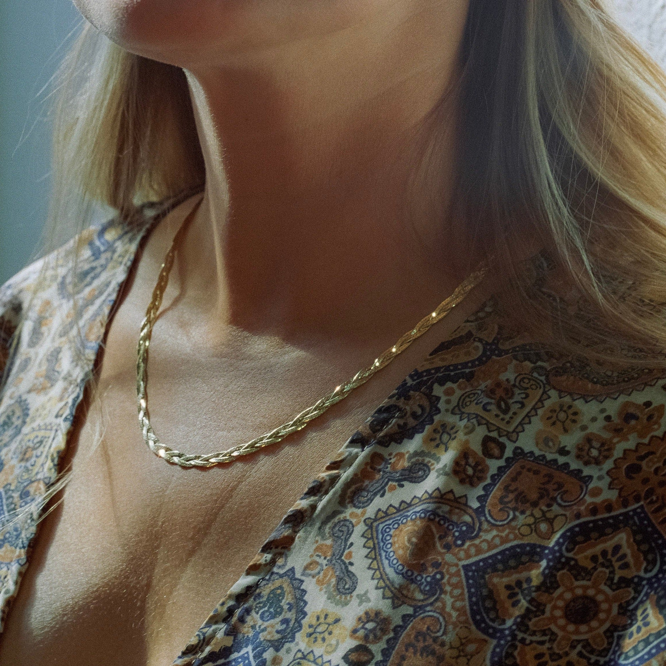 BRAIDED HERRINGBONE NECKLACE