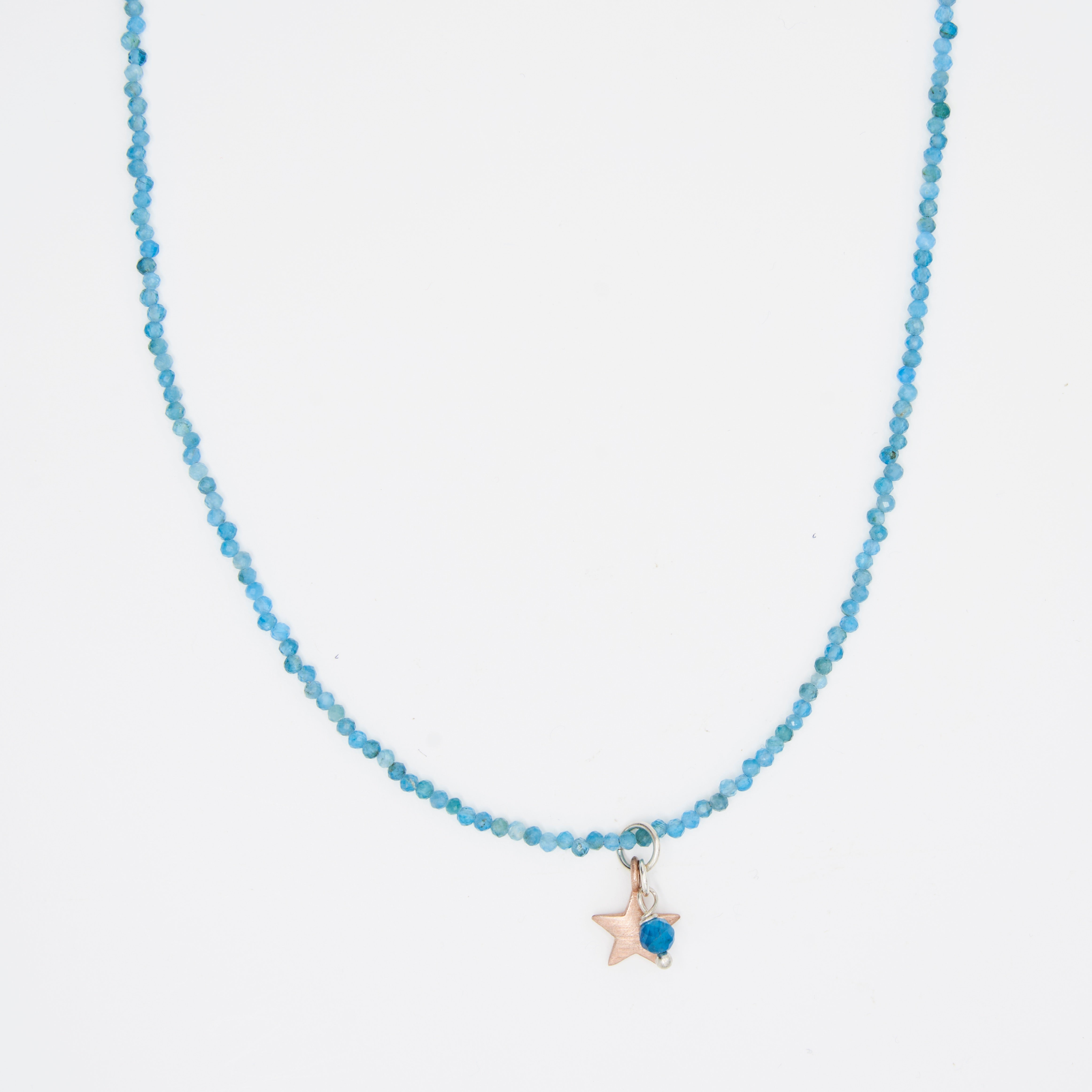 BLUE APATITE STAR NECKLACE