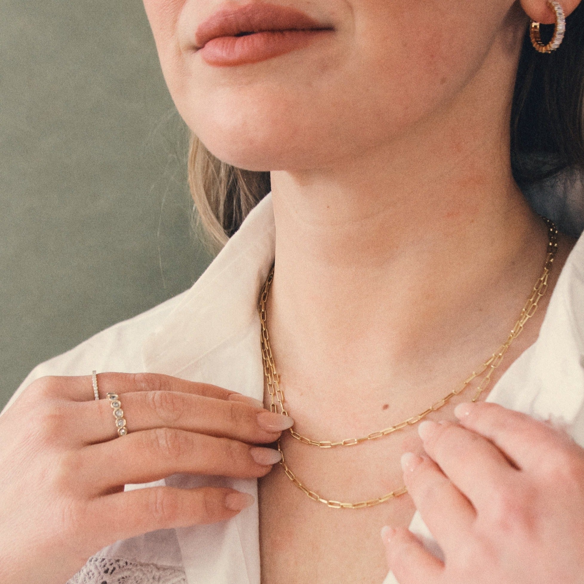 BABY PAPERCLIP LINK NECKLACE