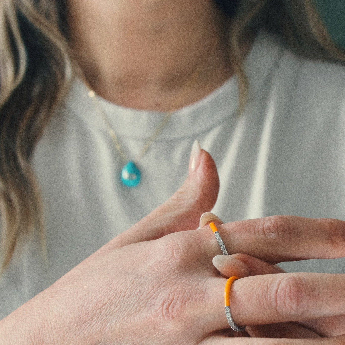 PAVE ENAMEL RING