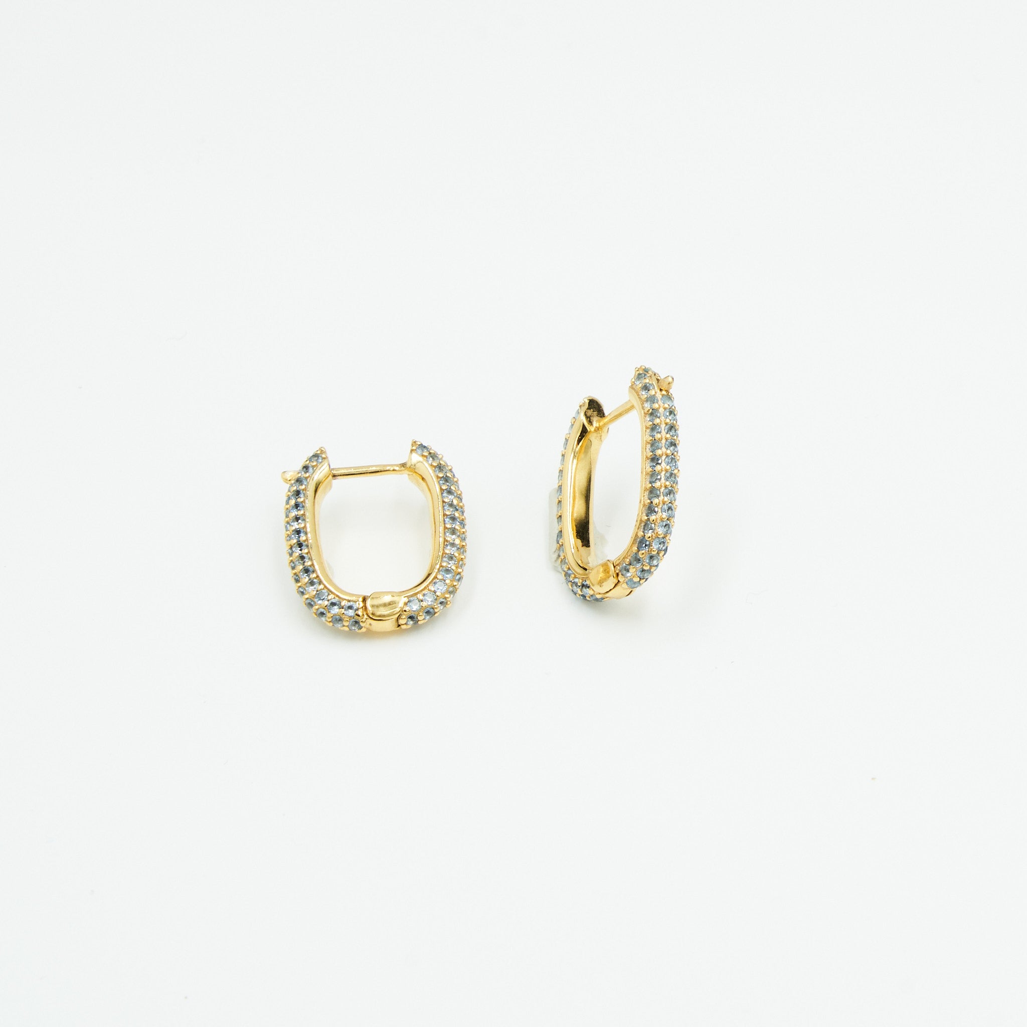 PAVE SQUARE HOOPS